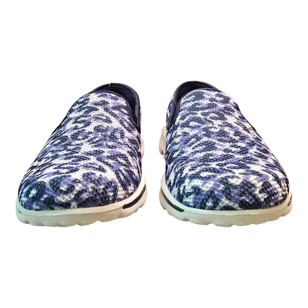 Skechers Go Walk Dazzle Sneakers Womens Size 5W Navy/White Memory Foam Comfort - Picture 6 of 13